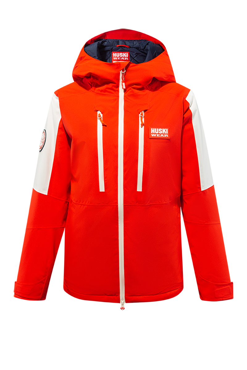 W ALPINE JACKET Huski Red/White M