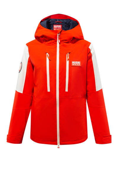 W ALPINE JACKET Huski Red/White M