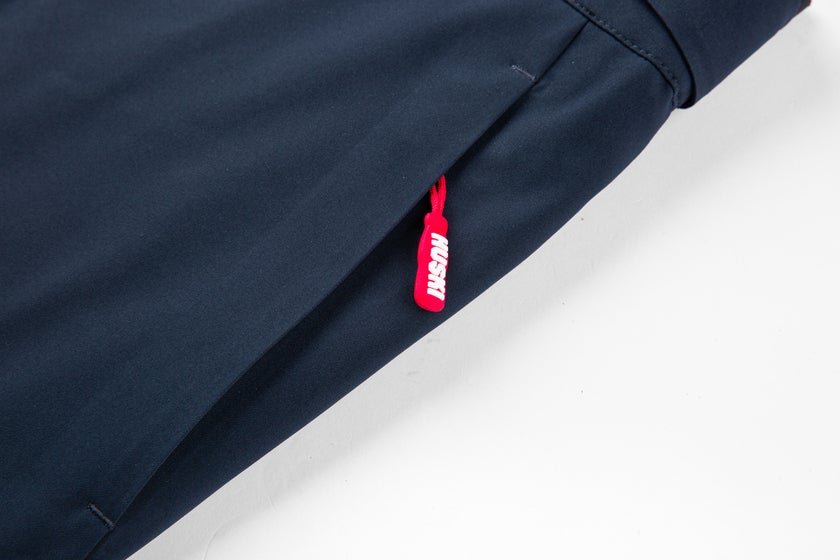 W SKI PANTS SIDE ZIP Solid Navy S