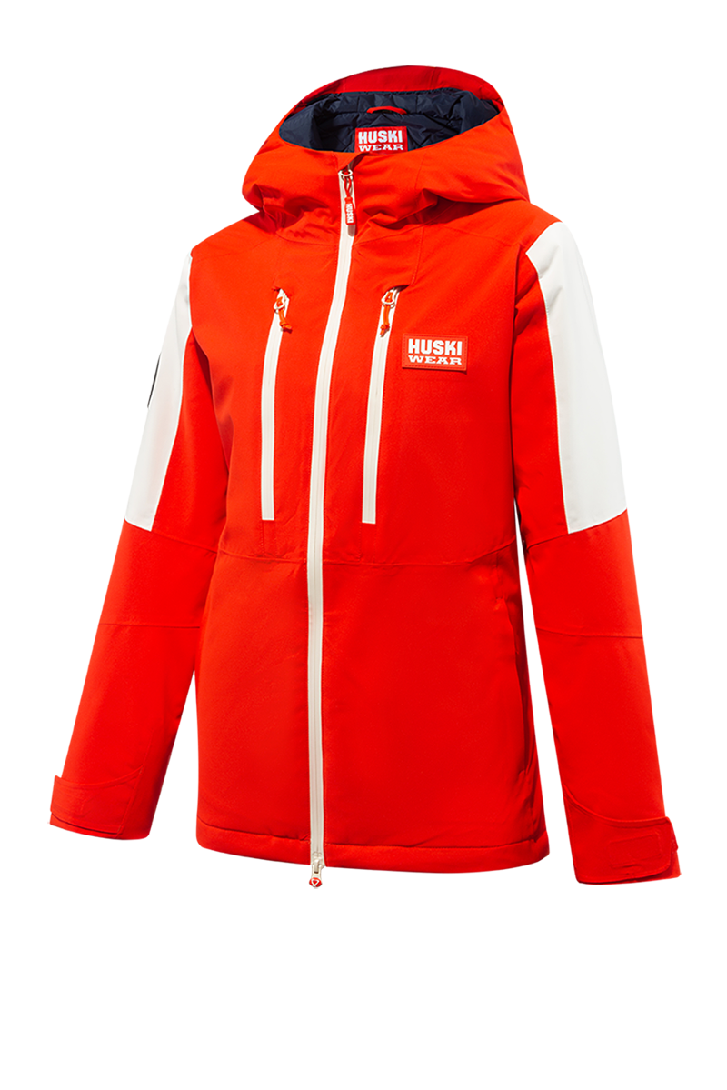 W ALPINE JACKET Huski Red/White M