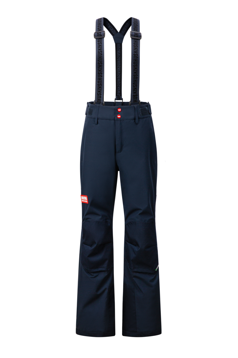 W SKI PANTS SIDE ZIP Solid Navy S